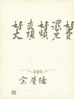 好爽好湿好硬好大视频免费