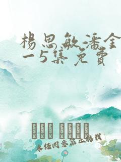 杨思敏潘金莲1一5集免费