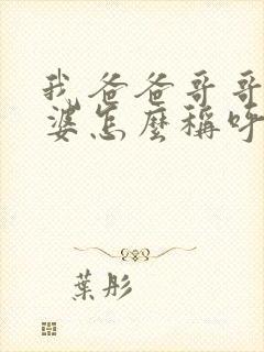 我爸爸哥哥的老婆怎么称呼