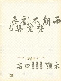 泰剧不期而爱15集完整