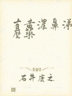 有黄浓鼻涕吃什么药