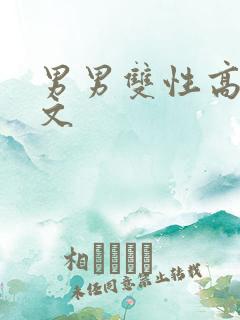 男男双性高hv文