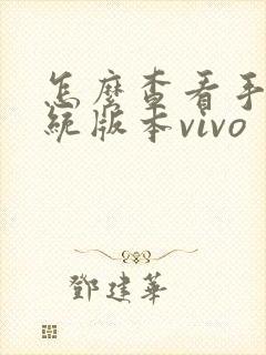 怎么查看手机系统版本vivo