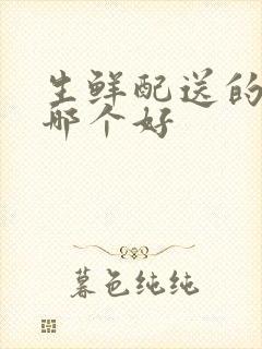 生鲜配送的软件哪个好