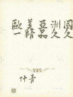 欧美亚洲国产第一精品久久