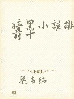 暗黑小说排行榜前十