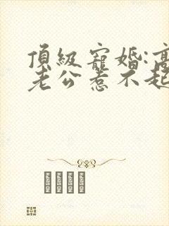 顶级宠婚:高冷老公惹不起全文免费阅读