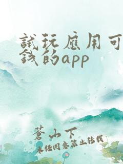 试玩应用可以赚钱的app