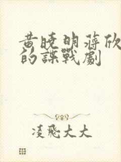 黄晓明蒋欣主演的谍战剧