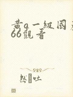 黄a一级国产666观看