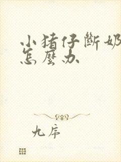 小猪仔断奶拉稀怎么办