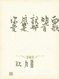 你应该明白我的爱是哪首歌的歌词