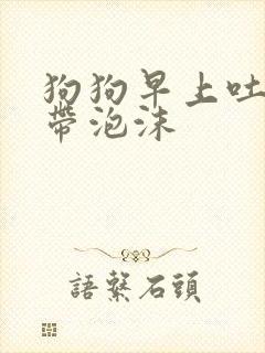 狗狗早上吐黄水带泡沫