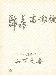 欧美高潮被爽到呻吟