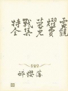 特战荣耀电视剧全集免费观看高清