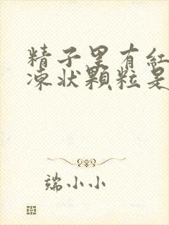 精子里有红色果冻状颗粒是怎么回事