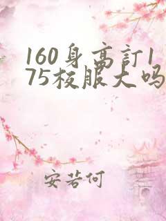 160身高订175校服大吗