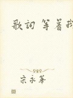 歌词 等着我