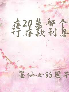 存20万哪个银行存款利息高