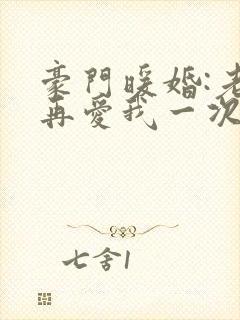 豪门暖婚:老婆再爱我一次小说