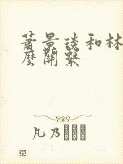 萧景琰和林殊什么关系