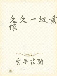 久久一级黄色录像