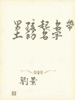 男孩起名带水带土的名字