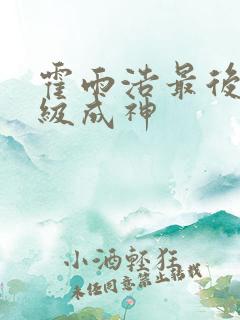 霍雨浩最后多少级成神