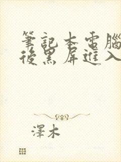 笔记本电脑开机后黑屏进入不了桌面