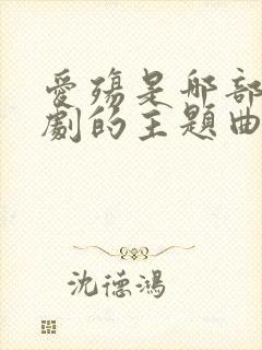 爱殇是哪部电视剧的主题曲