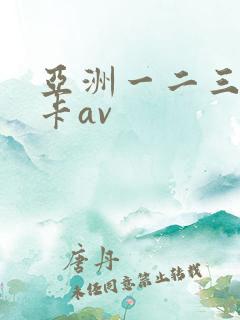 亚洲一二三区不卡av