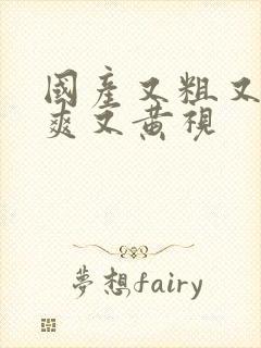 国产又粗又猛又爽又黄视