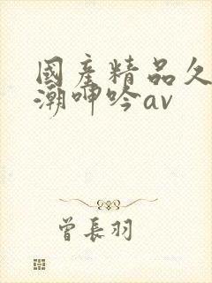 国产精品久久高潮呻吟av