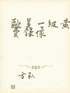 欧美一级黄色免费录像