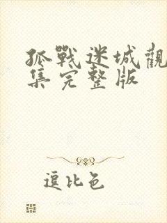 孤战迷城观看全集完整版