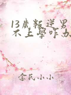 13岁叛逆男孩不上学咋办