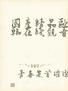 国产精品欧美日韩在线观看