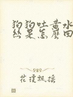 狗狗吐黄水带血丝是怎么回事