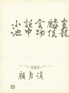 小说金麟岂是物池中物侯龙涛