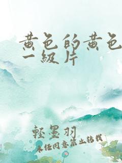 黄色的黄色录像一级片