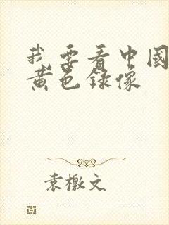 我要看中国版的黄色录像