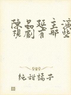 陈品延主演的电视剧有哪些