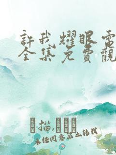 许我耀眼电视剧全集免费观看全部