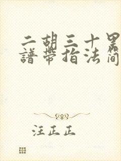 二胡三十里铺简谱带指法简谱