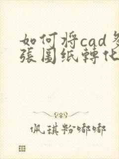 如何将cad多张图纸转化成pdf