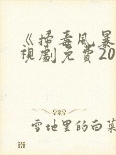 《扫毒风暴》电视剧免费2025在线观看
