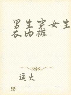 男生穿女生的内衣内裤