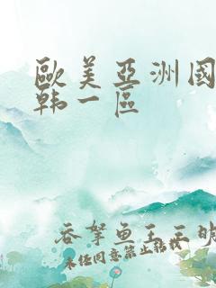 欧美亚洲国产日韩一区