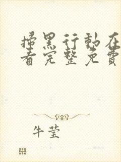 扫黑行动在线观看完整免费