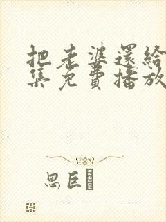 把老婆还给我全集免费播放电视剧